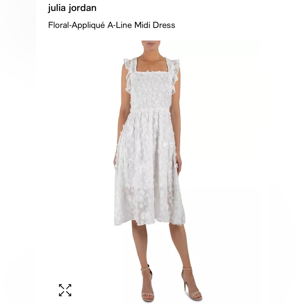Julia Jordan White Floral Sleeveless Dress size 2